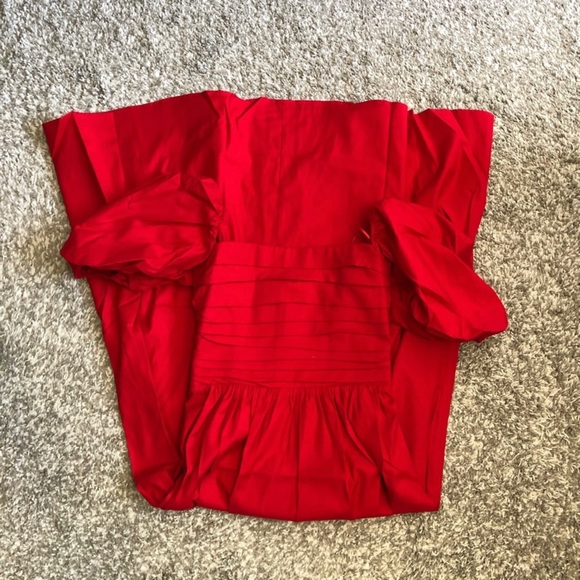 ❤️ BEST Reformation Rachelle Midi Dress Sz4 Cherry Red Party Wedding Cotton - Picture 5 of 10